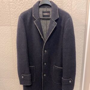 SIMONS Made in Italy Men’s Wool Blend Overcoat - Size XL in Pristine Condition